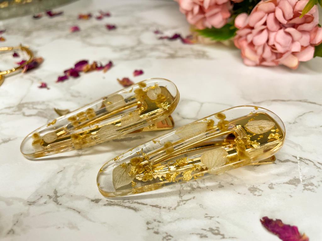 Resinio Floral Hair Clips