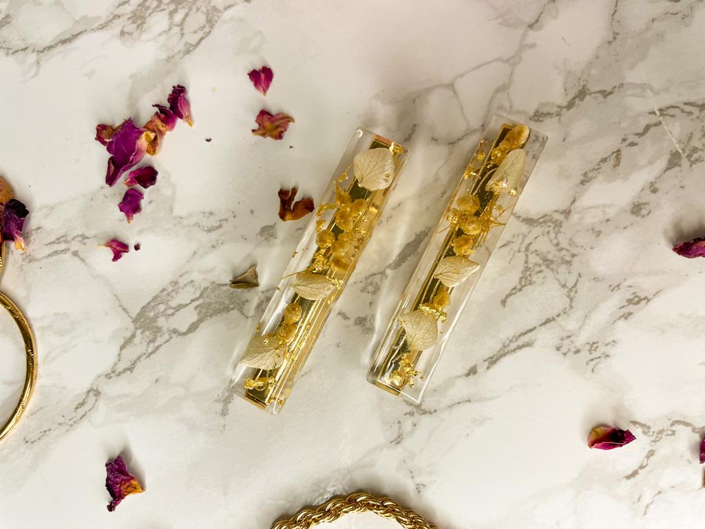 Resinio Floral Hair Clips
